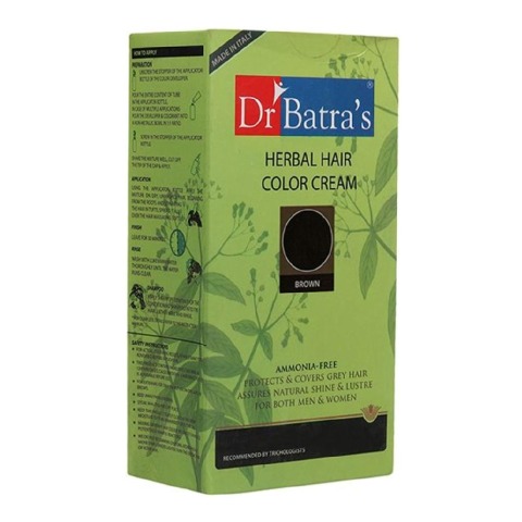1 - Dr Batra's Herbal Hair Color Cream,  60 ml  Brown 