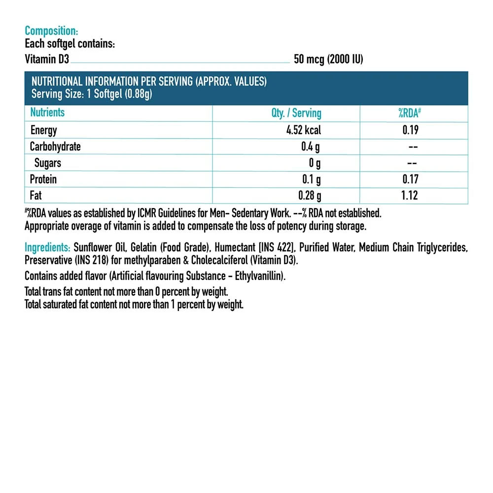 HK Vitals Vitamin D3 & B Complex Combo