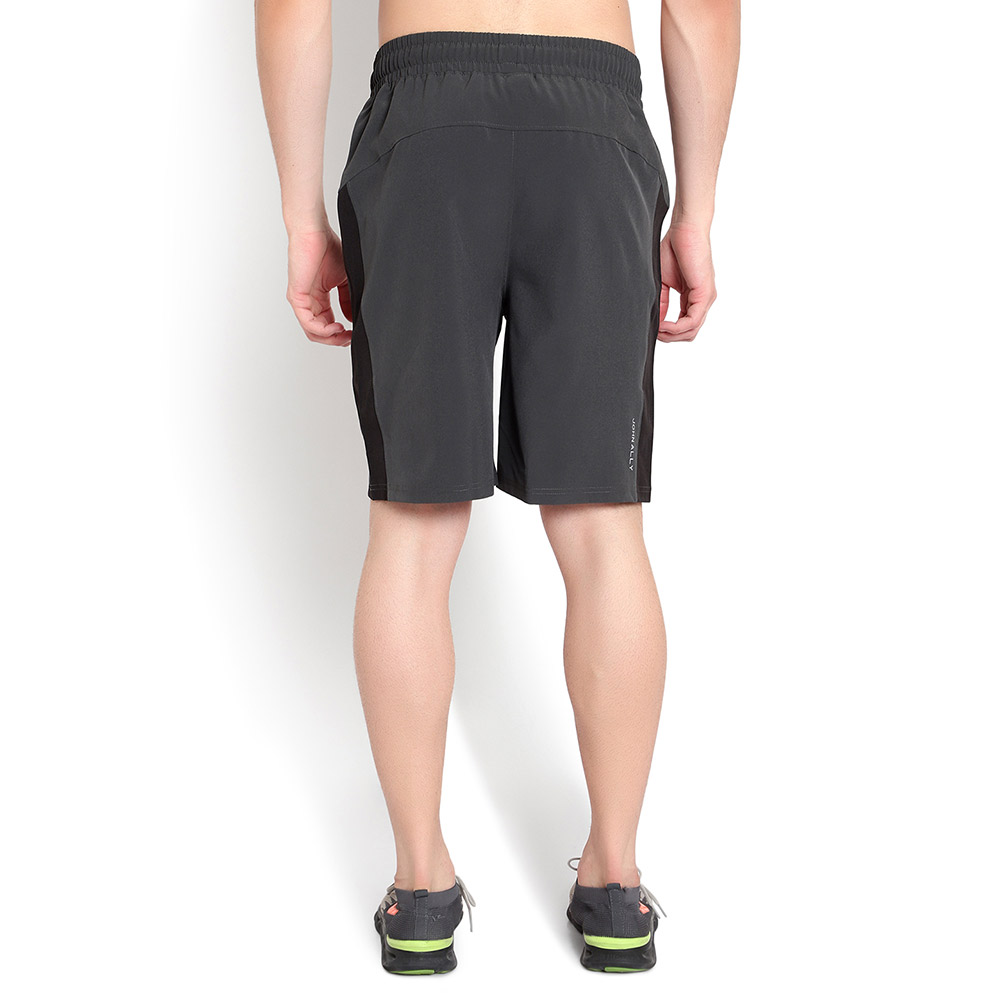 4 - John Ally Dry-Fit Gym Workout Shorts with Zipper Pockets,  Small  Gunmetal Grey 