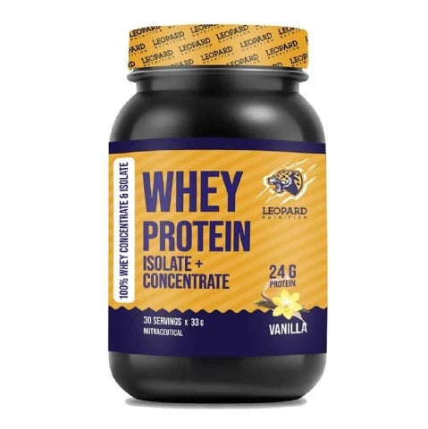 1 - Leopard Nutrition Whey Protein Isolate + Concentrate,  2.2 lb  Vanilla 