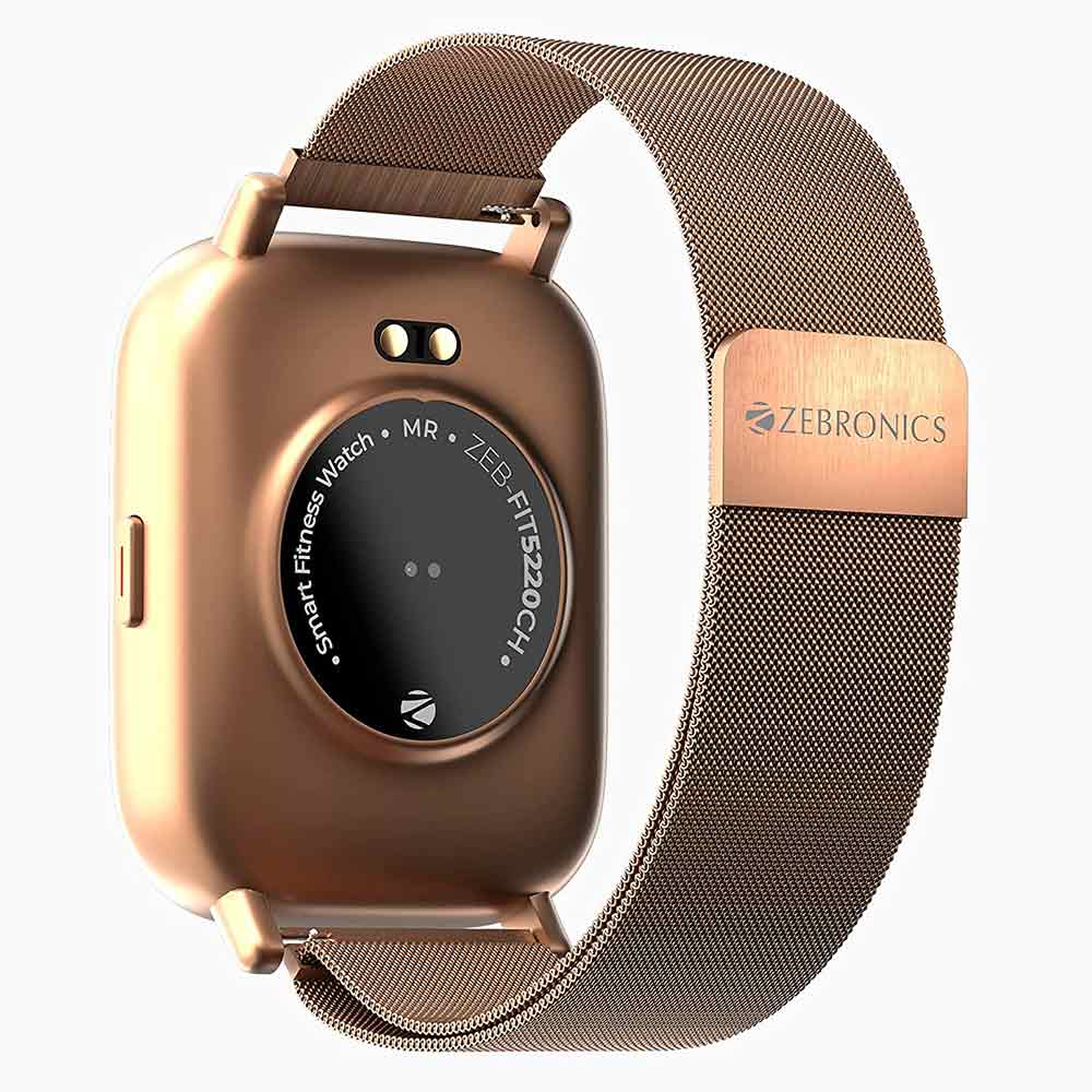 7 - Zebronics Zeb-FIT5220CH Smart Fitness Watch,  Metallic Gold  4.4 cm 