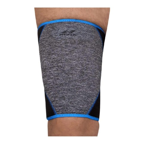 1 - Nivia Orthopedic Thigh Support Slip-In (MB-07), Grey-Black Medium