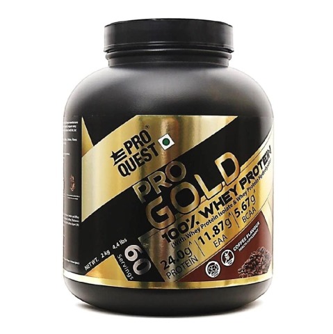 1 - Proquest Pro Gold 100% Whey Protein, 4.4 lb Coffee