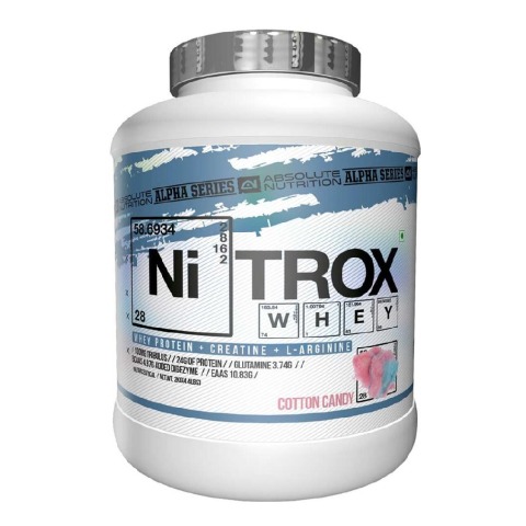 1 - Absolute Nutrition Alpha Whey Nitrox Protein Powder, 4.4 lb Cotton Candy