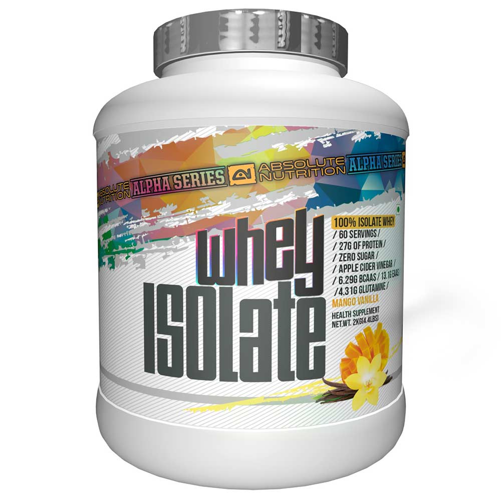 1 - Absolute Nutrition Alpha Whey Isolate Protein,  4.4 lb  Mango Vanilla 
