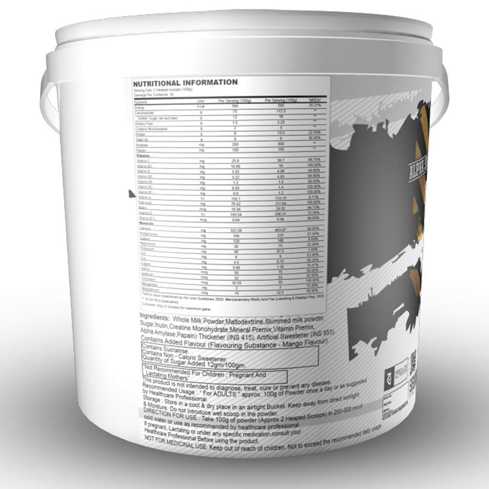 2 - Absolute Nutrition Alpha Weight Gainer,  11 lb  Mango Smoothie 