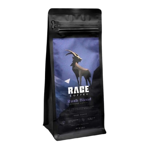 1 - Rage Coffee Rush Blend Ground Coffee,  250 g  Pour Over (Coarse) 