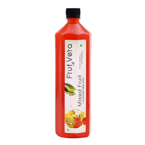 1 - FrutVera Mixed Fruit + Aloevera Fiber Juice,  Unflavoured  1 L 
