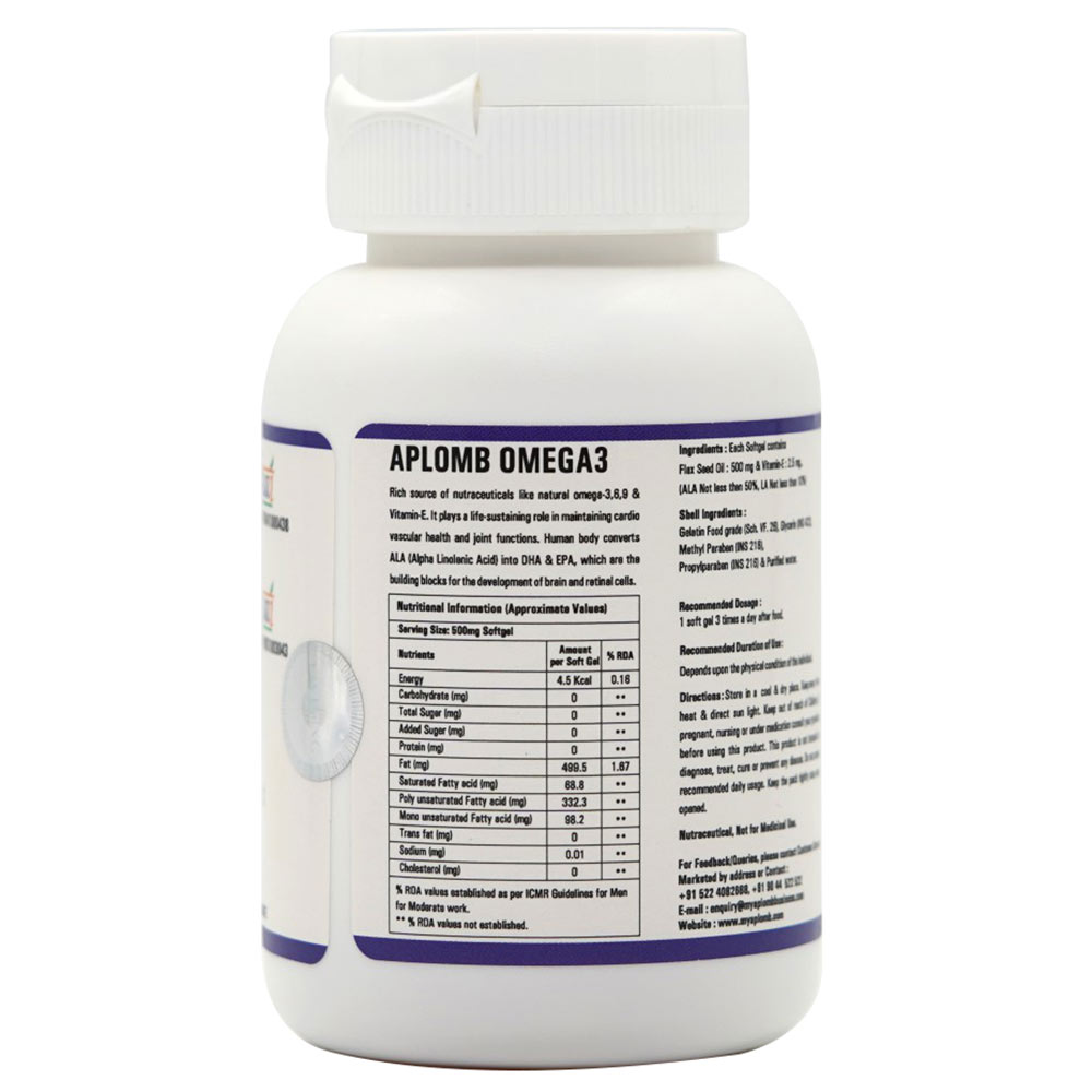 3 - Aplomb Omega3 Flax Seed Oil,  90 softgels 