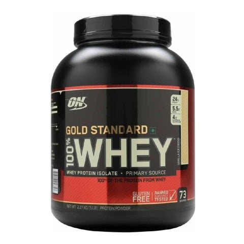 ON (Optimum Nutrition) Gold Standard 100% Whey Protein, 5 lb Vanilla Ice Cream ON (Optimum Nutrition) Gold Standard 100% Whey Protein, 5 lb Vanilla Ice Cream