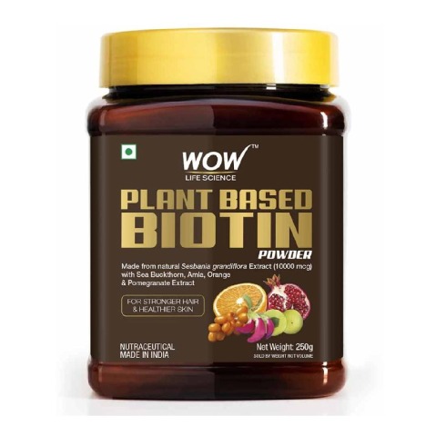 1 - Wow Life Science Plant based Biotin Powder,  250 g  Unflavoured 
