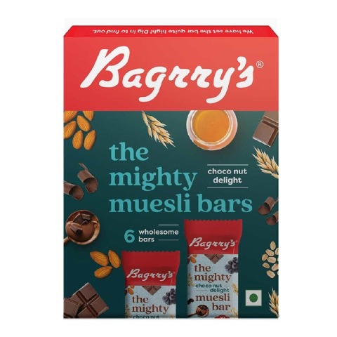 1 - Bagrrys The Mighty Muesli Bars,  6 Piece(s)/Pack  Choco Nut Delight 