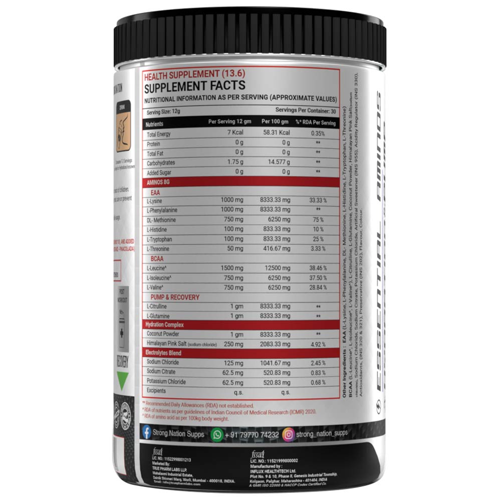 2 - Strong Nation Supps EAA,  Pinacolada  0.79 lb  30 Servings 