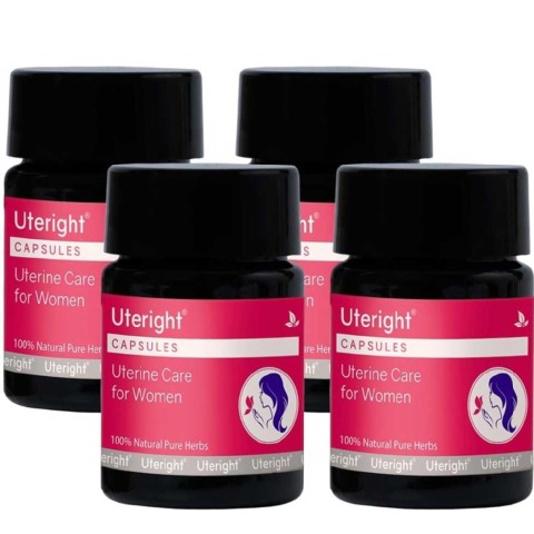 1 - Uteright Uterine Care for Women,  10 capsules  Unflavoured (Pack of 4) 