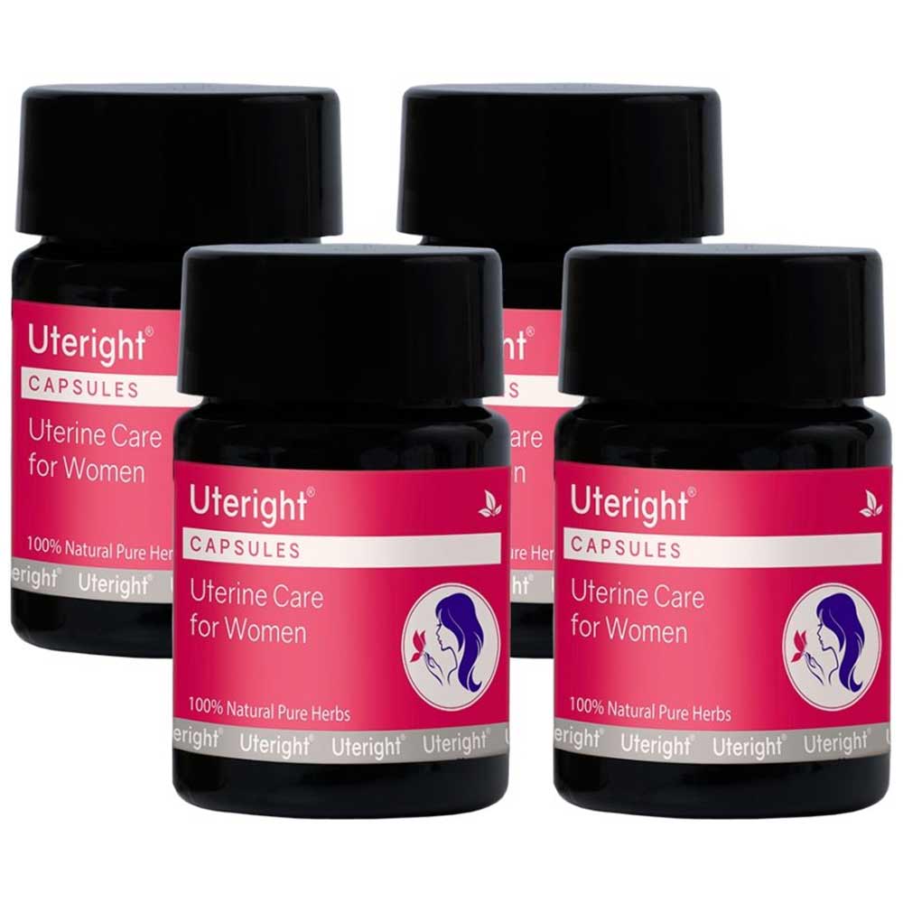 1 - Uteright Uterine Care for Women,  10 capsules  Unflavoured (Pack of 4) 