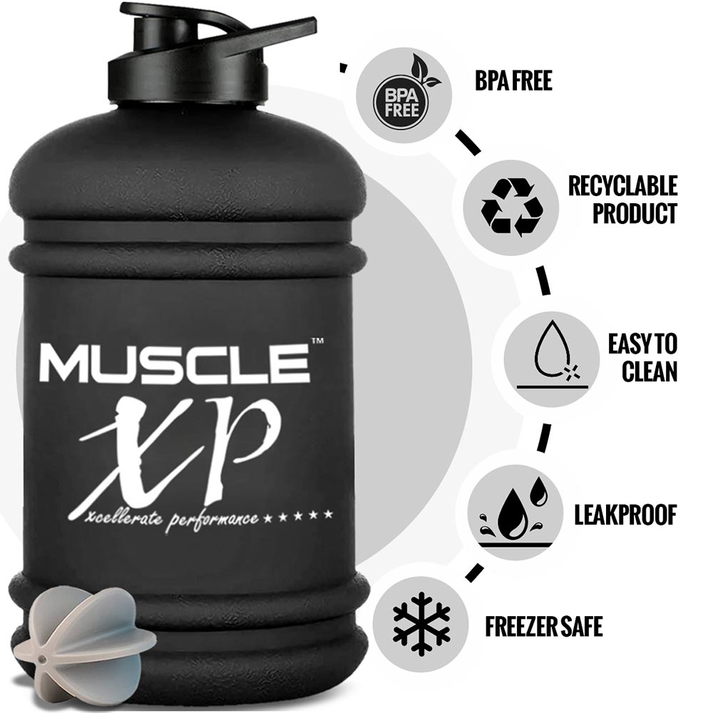 3 - MuscleXP BoldXP Gallon Water Bottle,  Black  2.2 L 