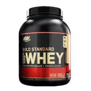 ON (Optimum Nutrition) Gold Standard 100% Whey Protein, 5 lb Strawberry Banana