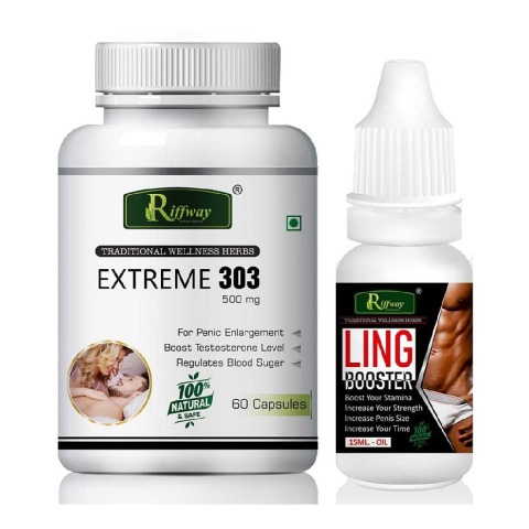 1 - Riffway Extreme 303 60 Capsules & Ling Booster Oil 15 ml Combo,  2 Piece(s)/Pack 