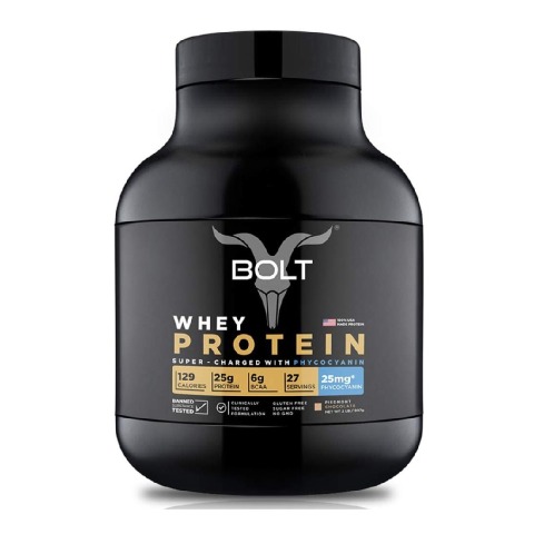 1 - Bolt Whey Protein Super-Charged With Phycocyanin, 2 lb Piedmont Chocolate