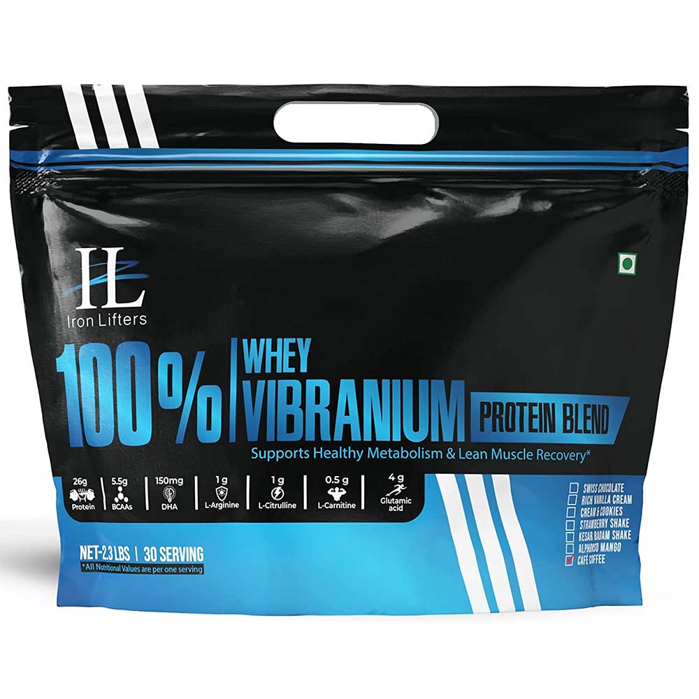 1 - IRON LIFTERS 100% Whey Vibranium Protein Blend,  2.3 lb  Cafe Coffee 