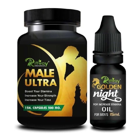 1 - Riffway Male Ultra 15 Capsules & Golden Night Oil 15 ml Combo,  2 Piece(s)/Pack 
