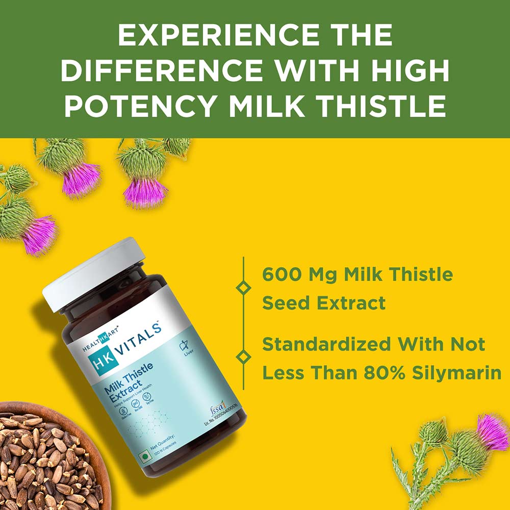 5 - HealthKart HK Vitals Milk Thistle Extract 600mg OP, 120 capsules