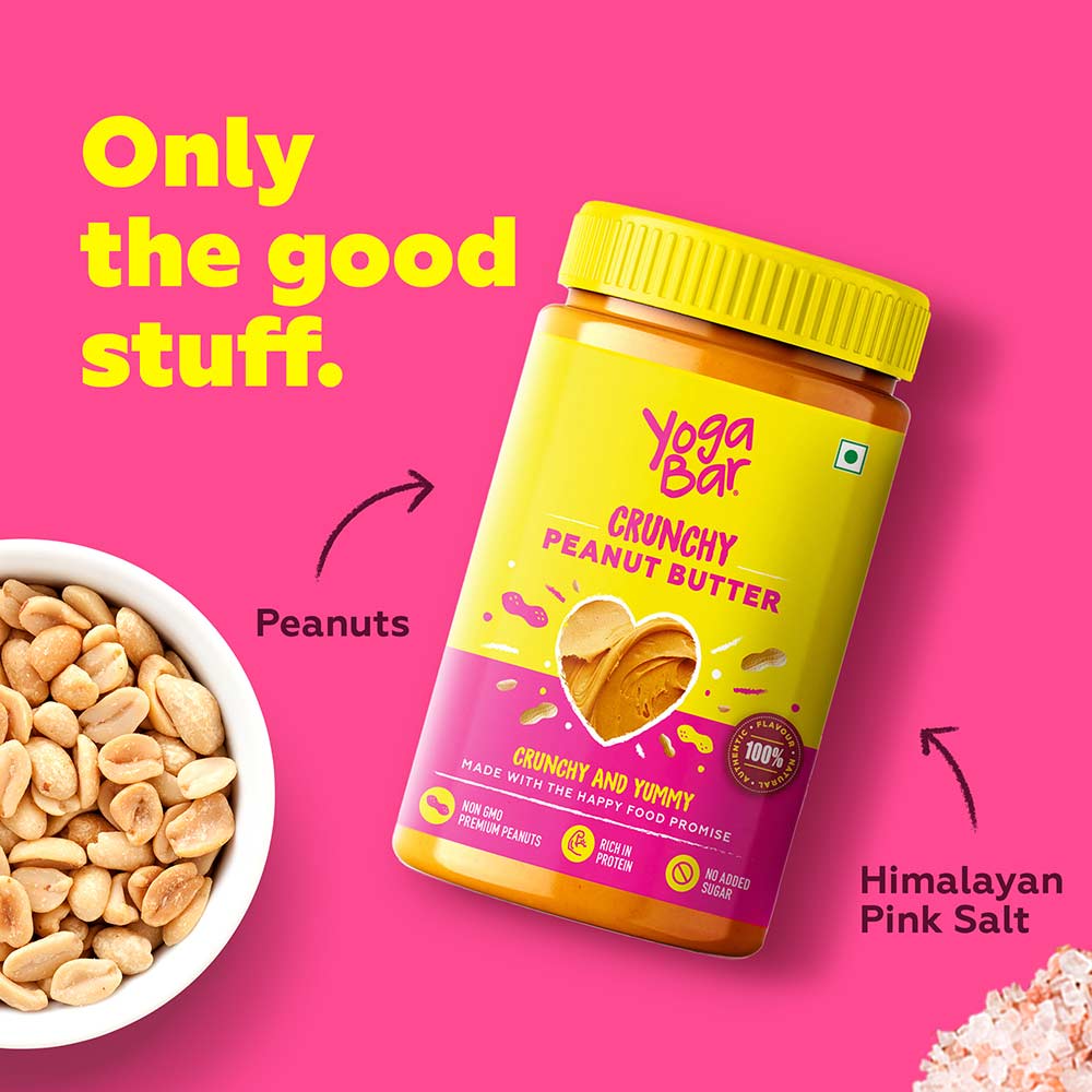 3 - Yogabars Crunchy Peanut Butter,  0.400 kg  Crunchy & Yummy 