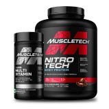 MuscleTech Nitrotech Whey Protein & Platinum Multivitamin Combo,  2 Piece(s)/Pack  Milk Chocolate 