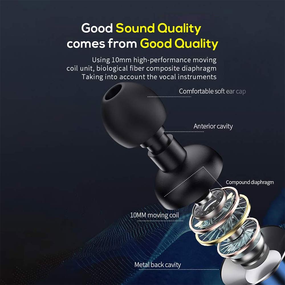 4 - Ptron Pride Lite HBE Wired Earphones,  Blue 