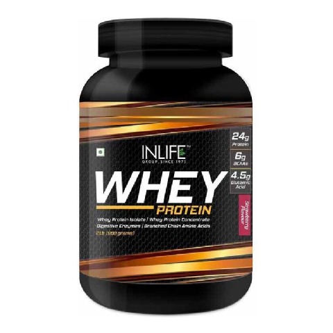 INLIFE Whey Protein Powder, 2 lb Strawberry