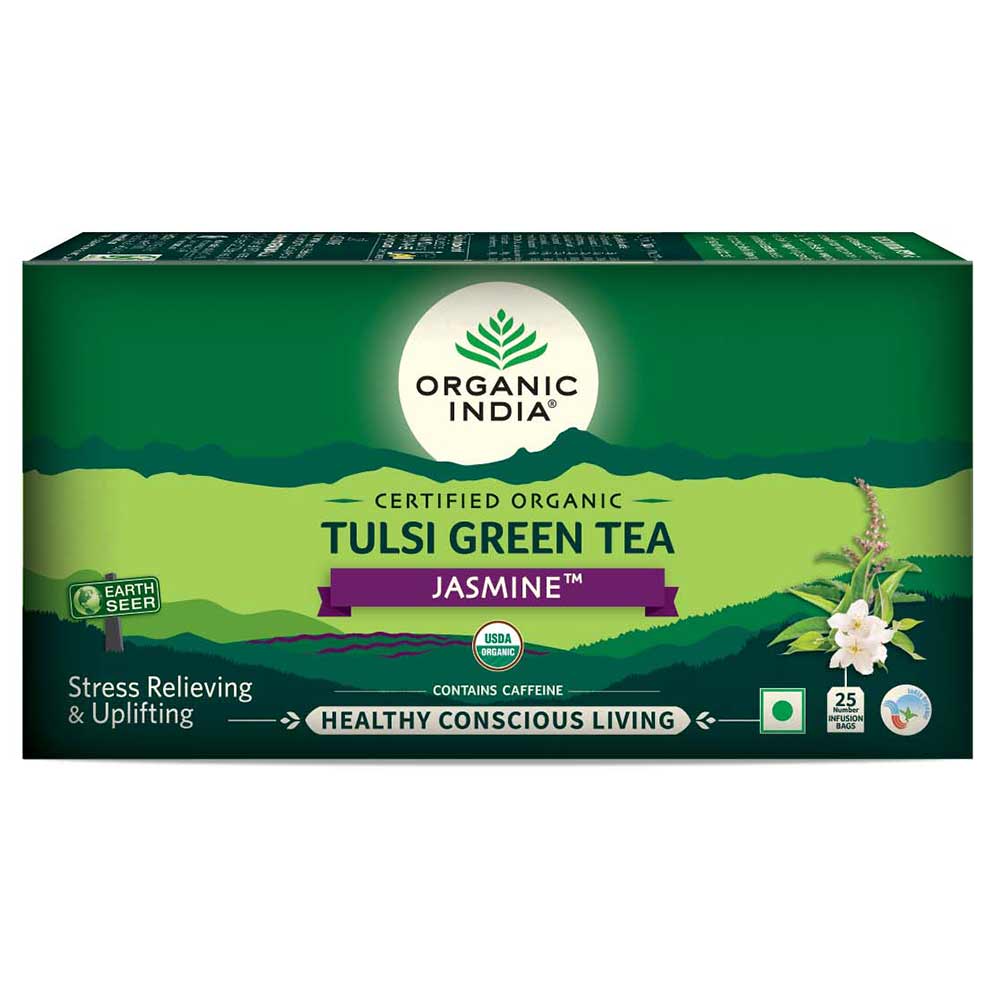5 - Organic India Tulsi Green Tea,  25 Piece(s)/Pack  Jasmine 