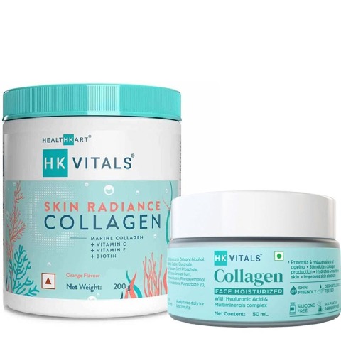 HealthKart HK Vitals Collagen Face Moisturizer & Skin Radiance Collagen Combo