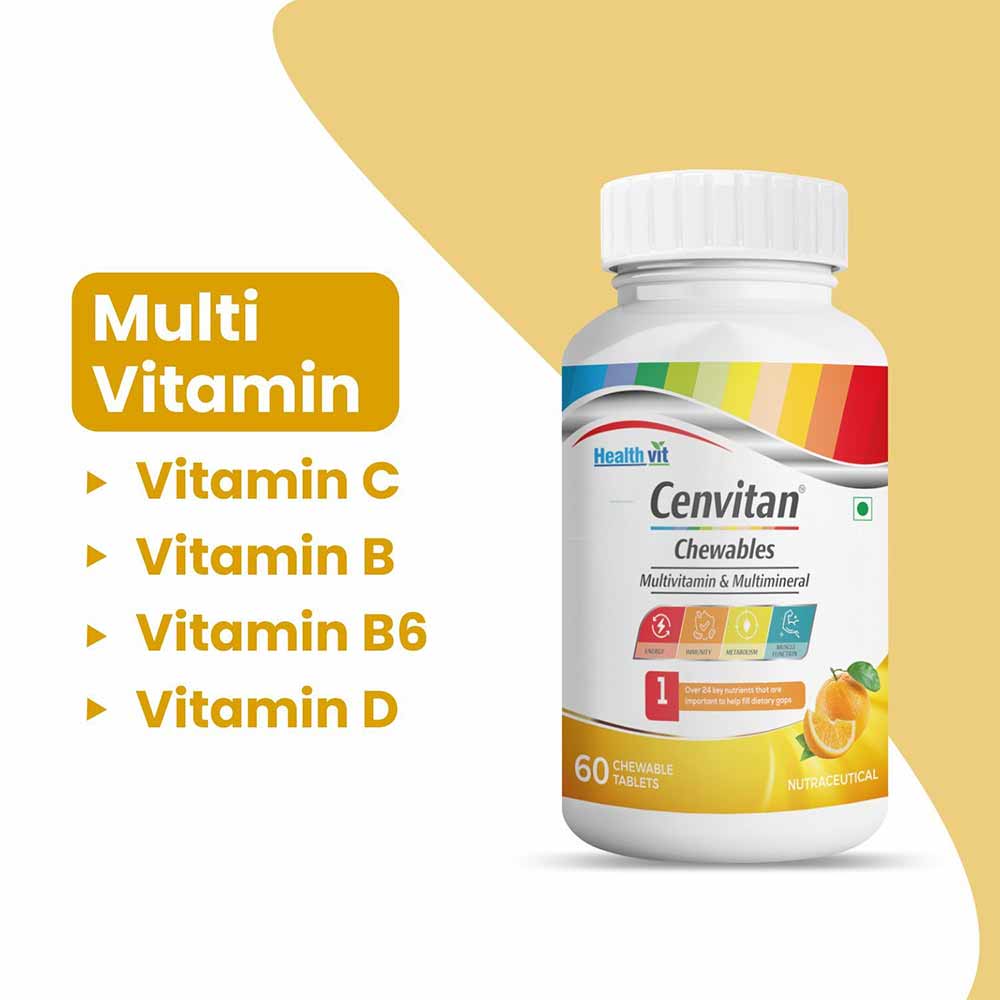 4 - Healthvit Cenvitan Multivitamin & Multimineral,  60 chewable tablet(s)  Orange 