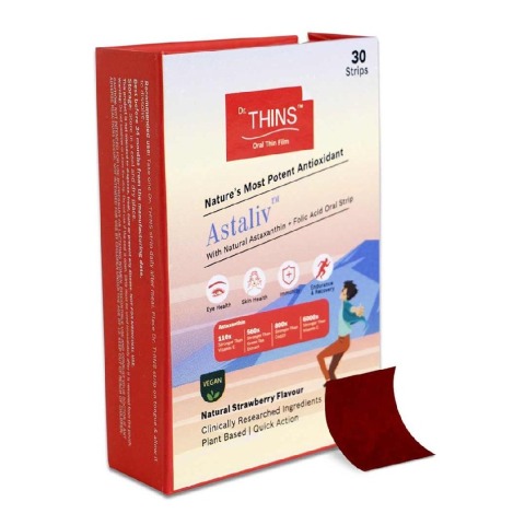 1 - Dr.Thins Astaliv with Natural Astaxanthin & Folic Acid,  Natural Strawberry  30 Strip(s) 