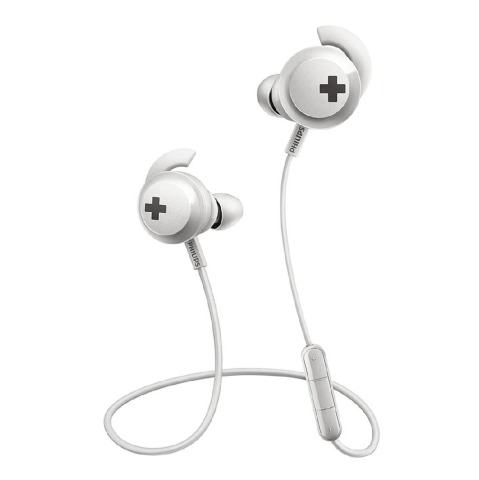 1 - Philips Bass+ SHB4305 Wireless Headphones,  White 