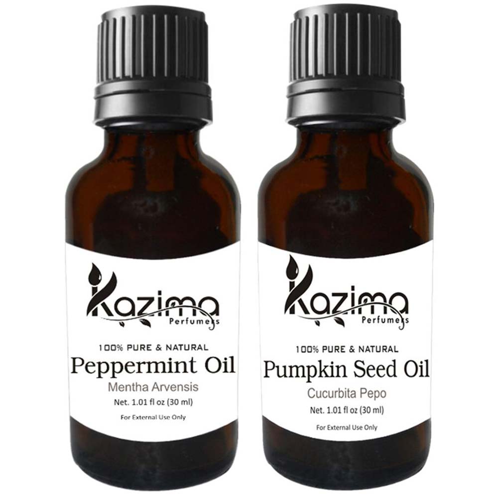 Kazima Pumpkin Seed & Peppermint Oil (Each 30ml) Combo,  2 Piece(s)/Pack  All Hair Type 