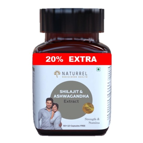 1 - Naturrel Shilajit & Ashwagandha Extract,  60 capsules 