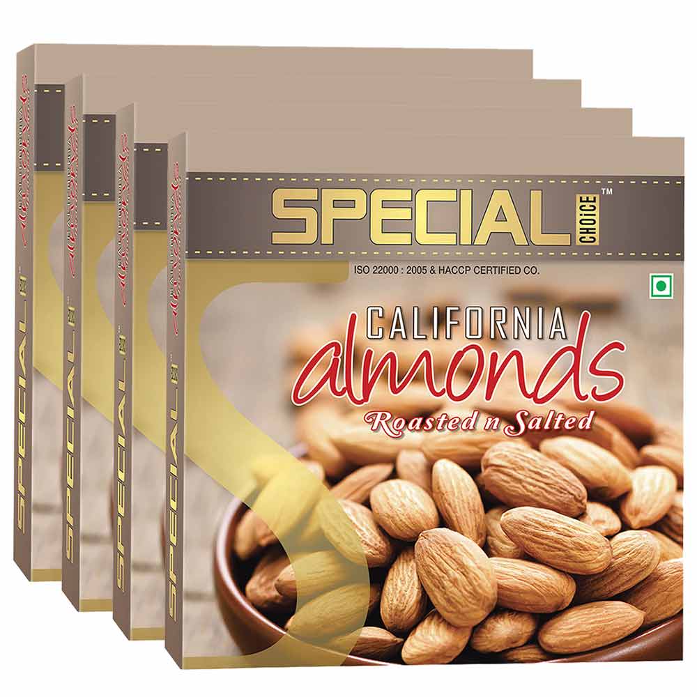 1 - Special Choice California Almonds,  250 g  Roasted & Salted (Pack of 4) 