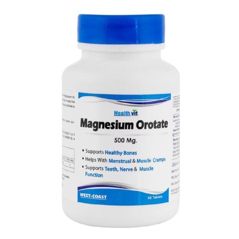 Healthvit Magnesium Orotate (500 mg),  Unflavoured  60 tablet(s) 