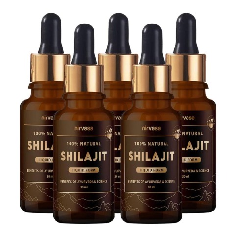 1 - Nirvasa Shilajit Liquid (Pack of 5),  30 ml 
