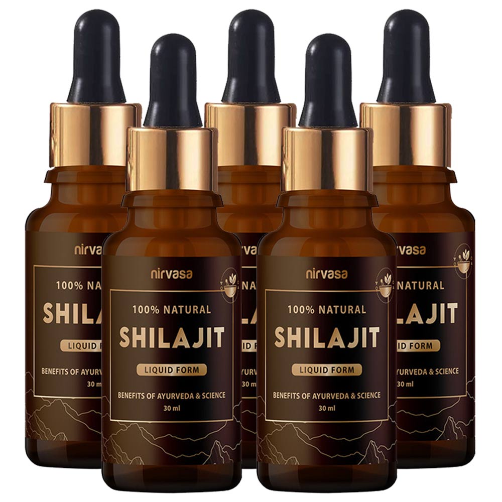 1 - Nirvasa Shilajit Liquid (Pack of 5),  30 ml 