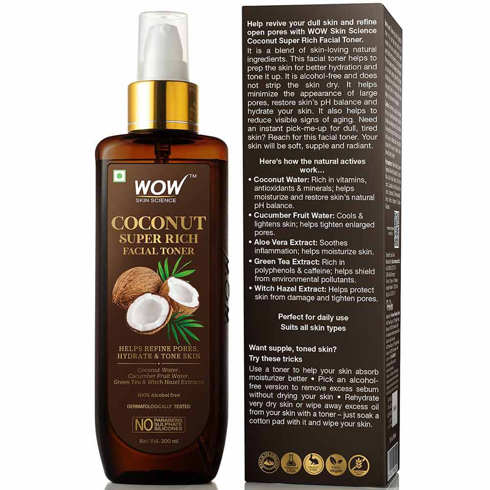 3 - WOW Skin Science Coconut Super Rich Facial Toner,  200 ml  for All Skin Types 
