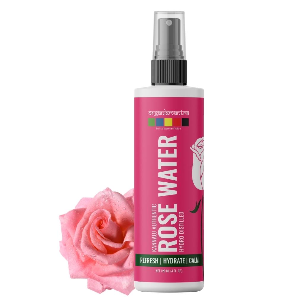 1 - Organix Mantra Kannauj Authentic Rose Water,  120 ml  Hydro Distilled 