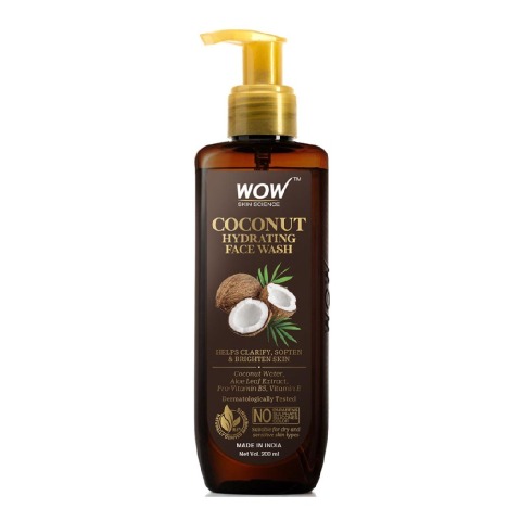 WOW Skin Science Coconut Hydrating Face Wash,  200 ml  for Dry & Sensitive Skin Types 