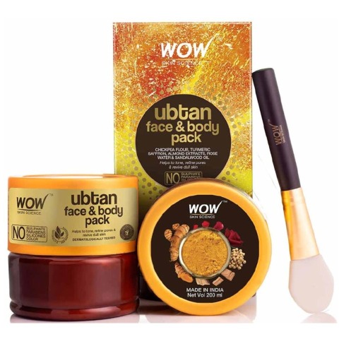1 - WOW Skin Science Ubtan Face & Body Pack, 200 ml Refined Pores & Revive Dull Skin