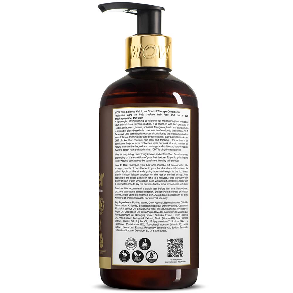 2 - WOW Skin Science Hair Loss Control Therapy Conditioner,  300 ml  for All Hair Types 