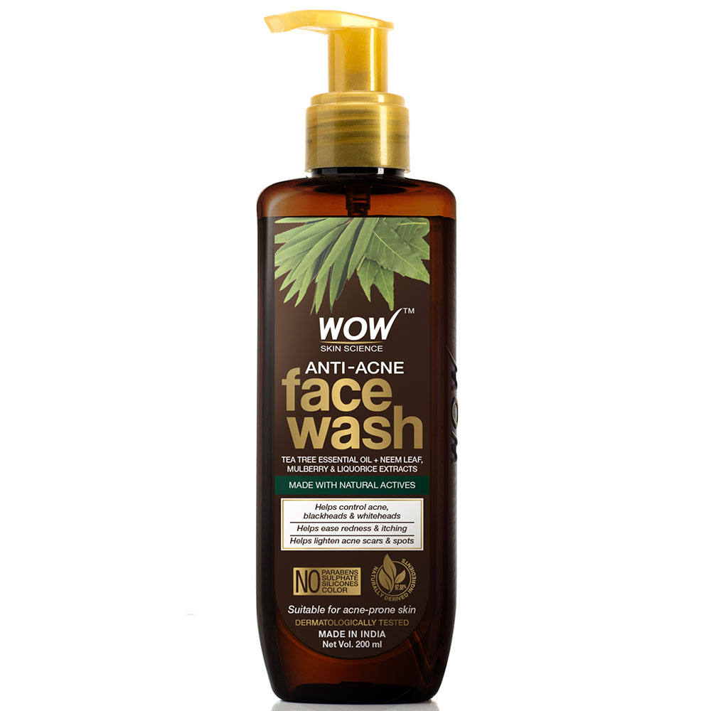 1 - WOW Skin Science Anti-Acne Face Wash,  200 ml  for Acne-Prone Skin 