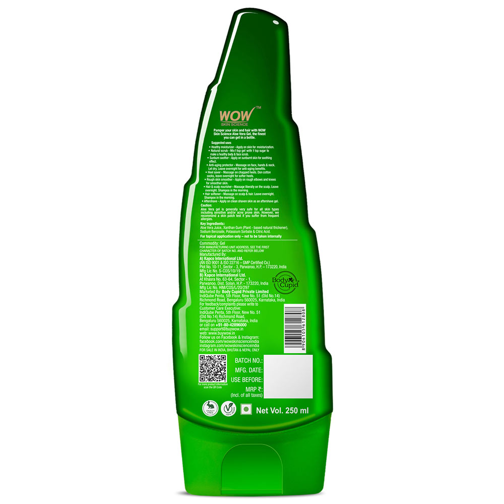 2 - WOW Skin Science Aloe Vera Gel,  250 ml 