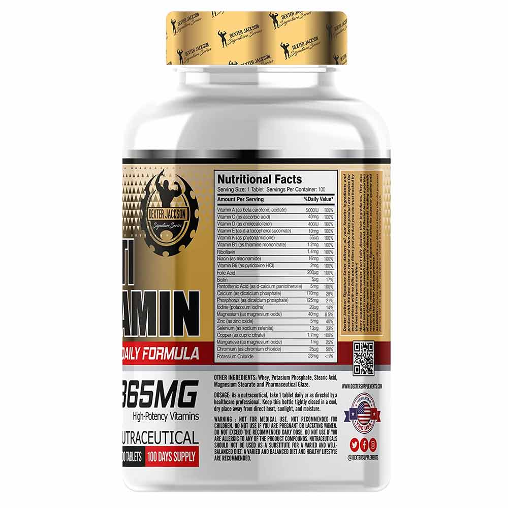 3 - Dexter Jackson Multi Vitamin,  100 tablet(s)  Unflavoured 