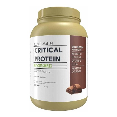 1 - Muscle Asylum Critical Protein with Whey & Oats Complex,  3.3 lb  Double Chocolate 